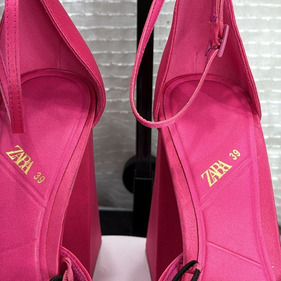 (H3) ZARA, Pink platform heels (new), size 39/8 and 36/5.5 USA - Picture 4 of 12